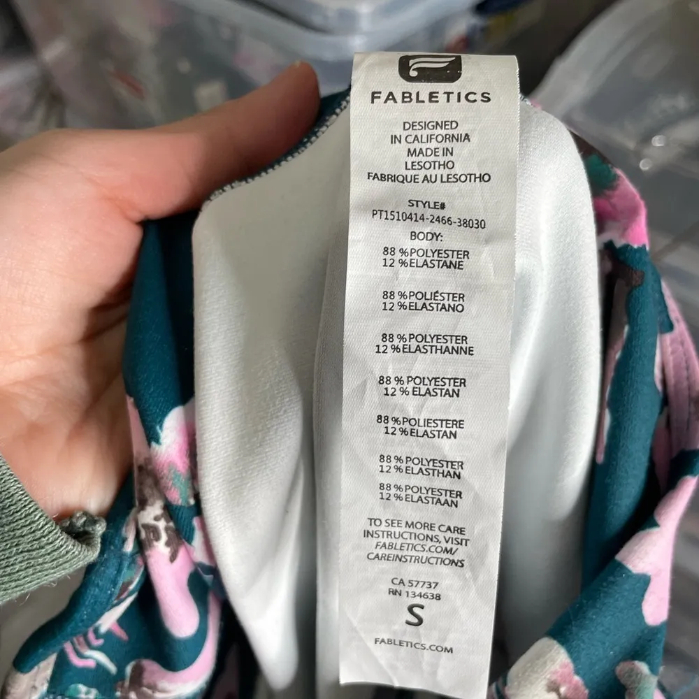 Fabletics Powerhold Floral Leggings Full Length Small - Image 4