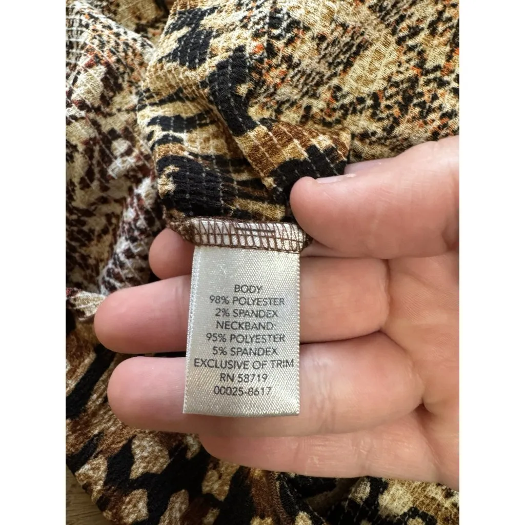 Christopher & Banks Women Sleeveless Blouse Size‎ L Artsy Classic City Fall - Image 6