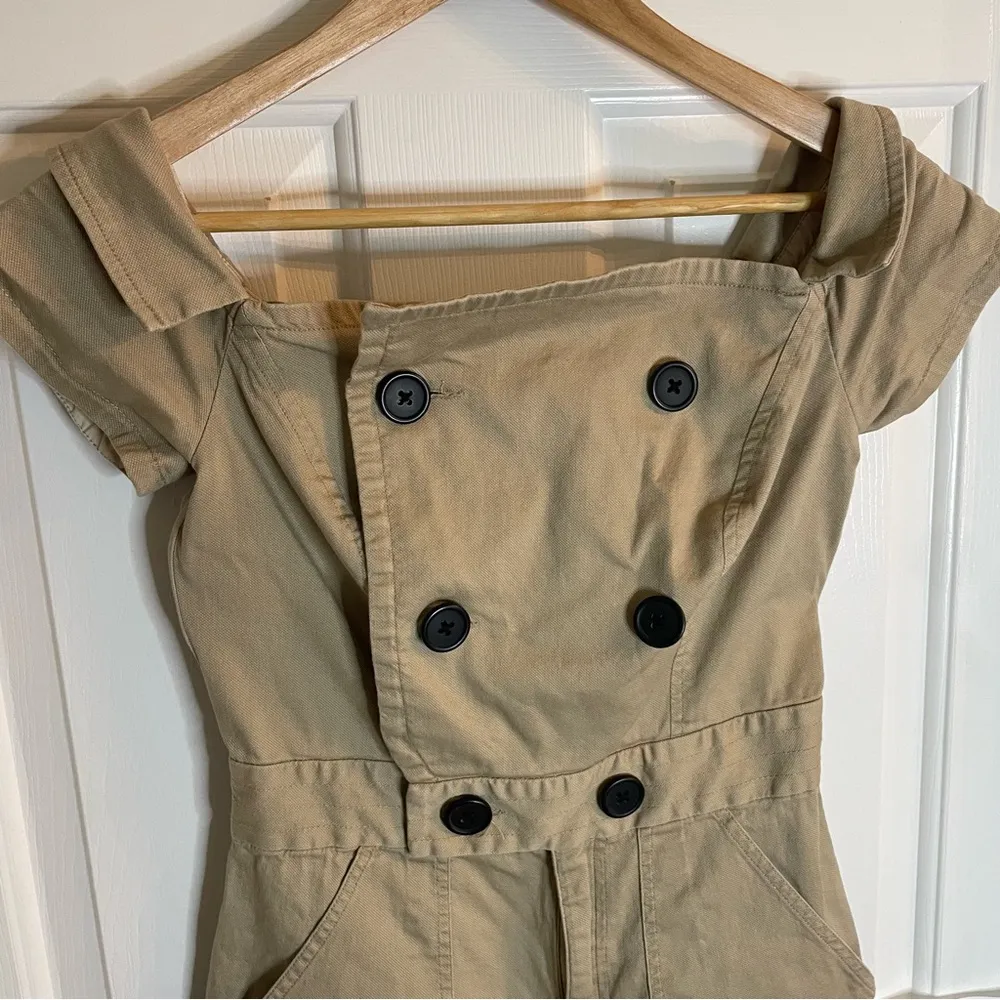 Marissa Webb Collective Rylan Canvas Brunch Jumpsuit in Sandshell size 2 Tan - Image 4