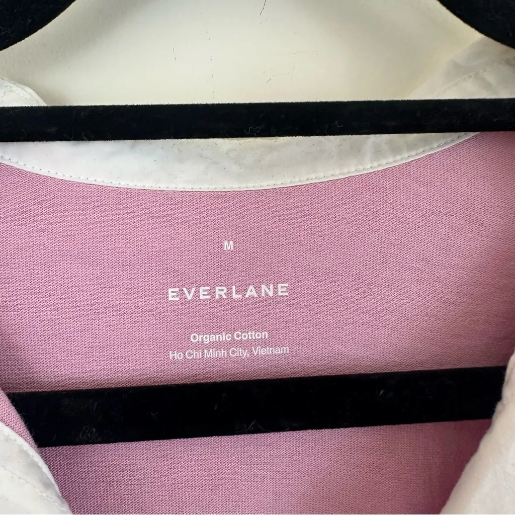 Everlane The Organic Cotton Polo Dress in Mauve Collared Size Medium - Image 4