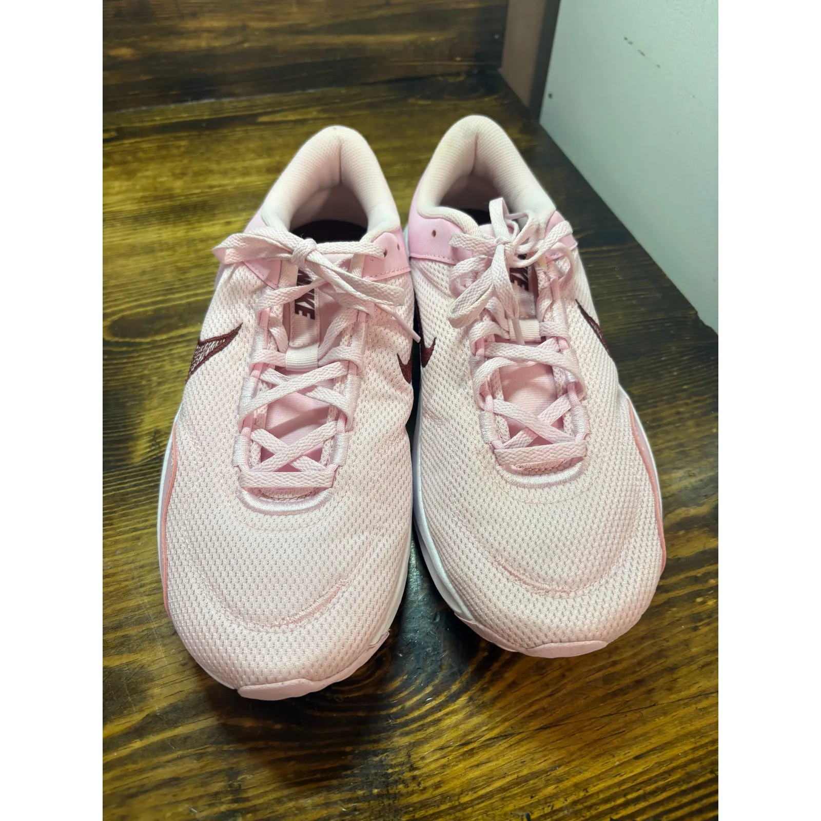 Nike Pink And Burgundy Sneakers Size 12 - Image 4