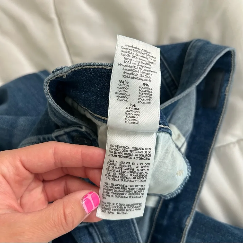 Mother The Hustler Ankle Fray jeans Wish On A Star 32 Blue - Image 13