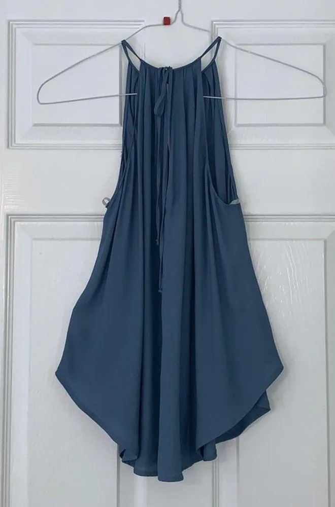 Lush Light Blue Flowy Tank Top - Image 2