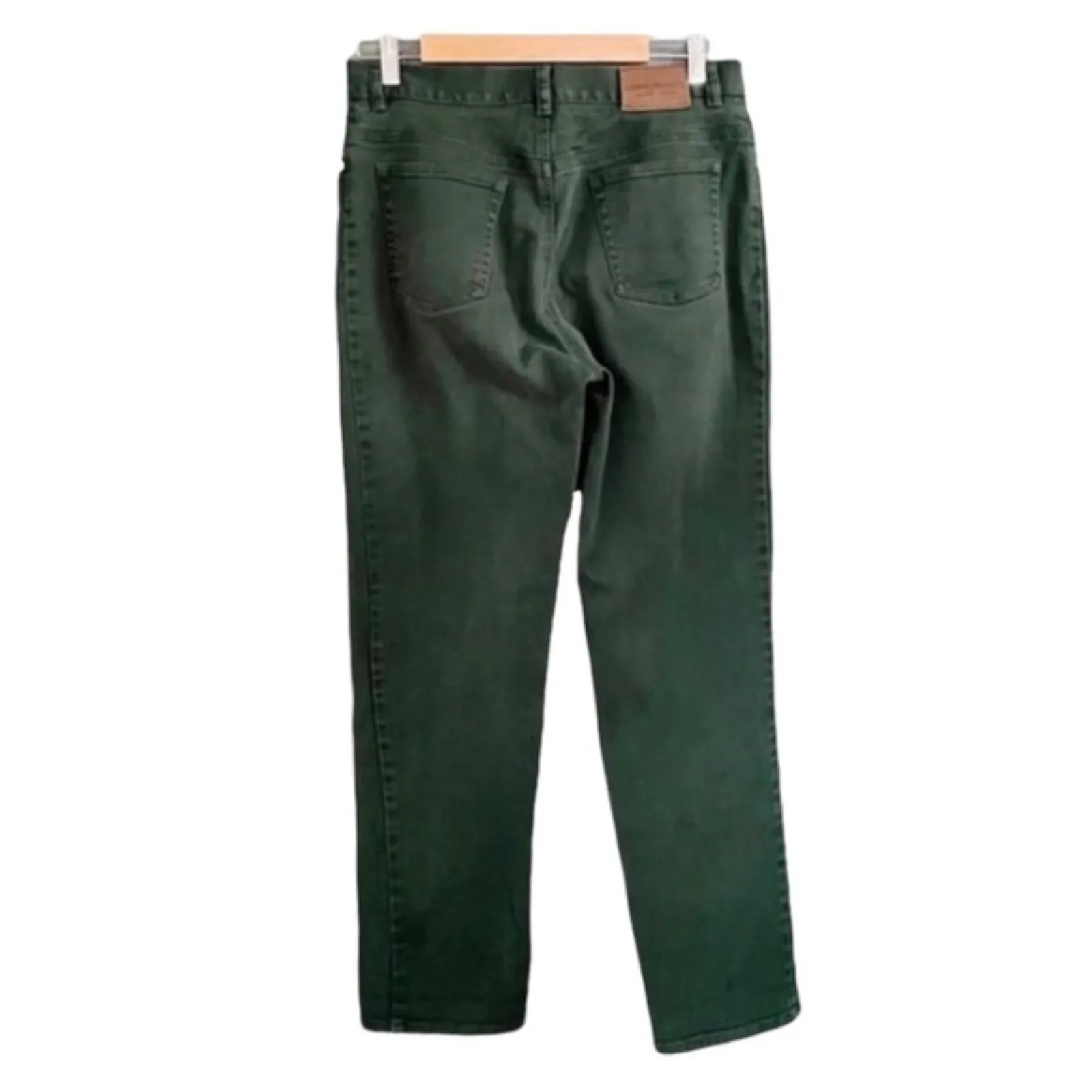Vintage LRL Ralph Lauren Straight Jeans Pine Green Size 10 Fall Preppy High Rise - Image 4