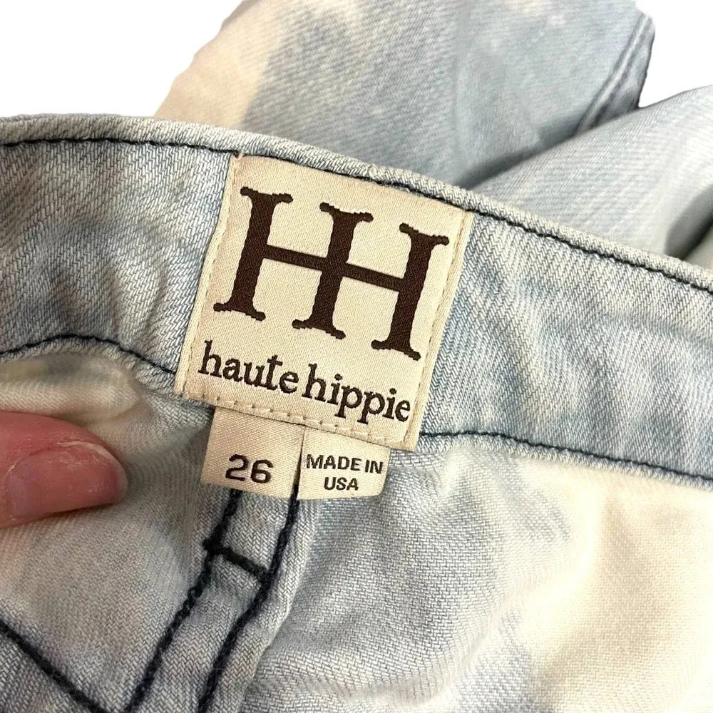 Haute Hippie Denim Outstanding Acid Wash Bleached Boyfriend Jeans Size‎ 26 - Image 6