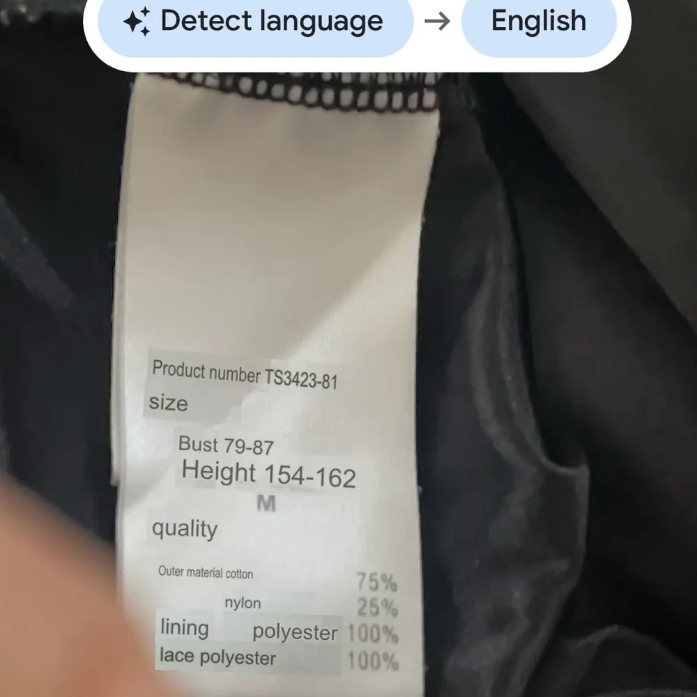 Axes Femme Black Lace Pullover Dress with White Lace Detail, Sz M Size M - Image 13