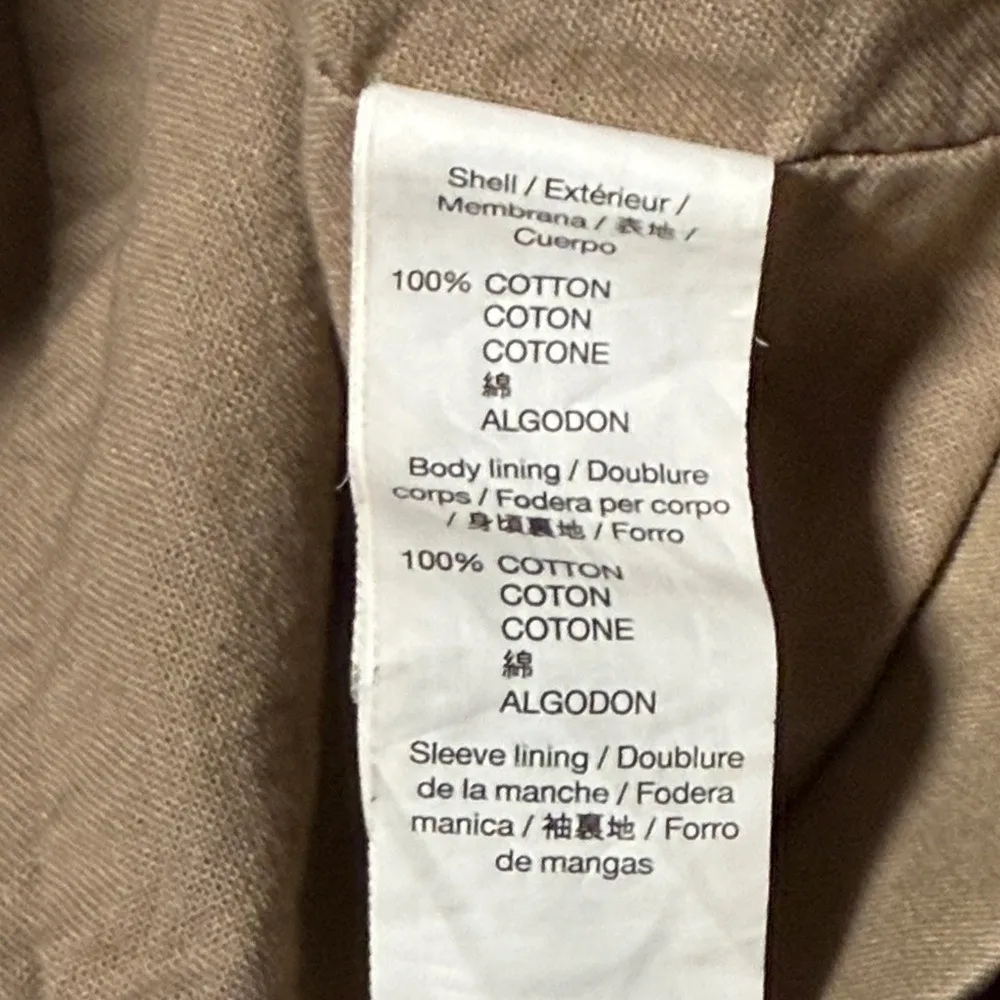 Gap‎ hooded trench coat tan women's small - Image 9