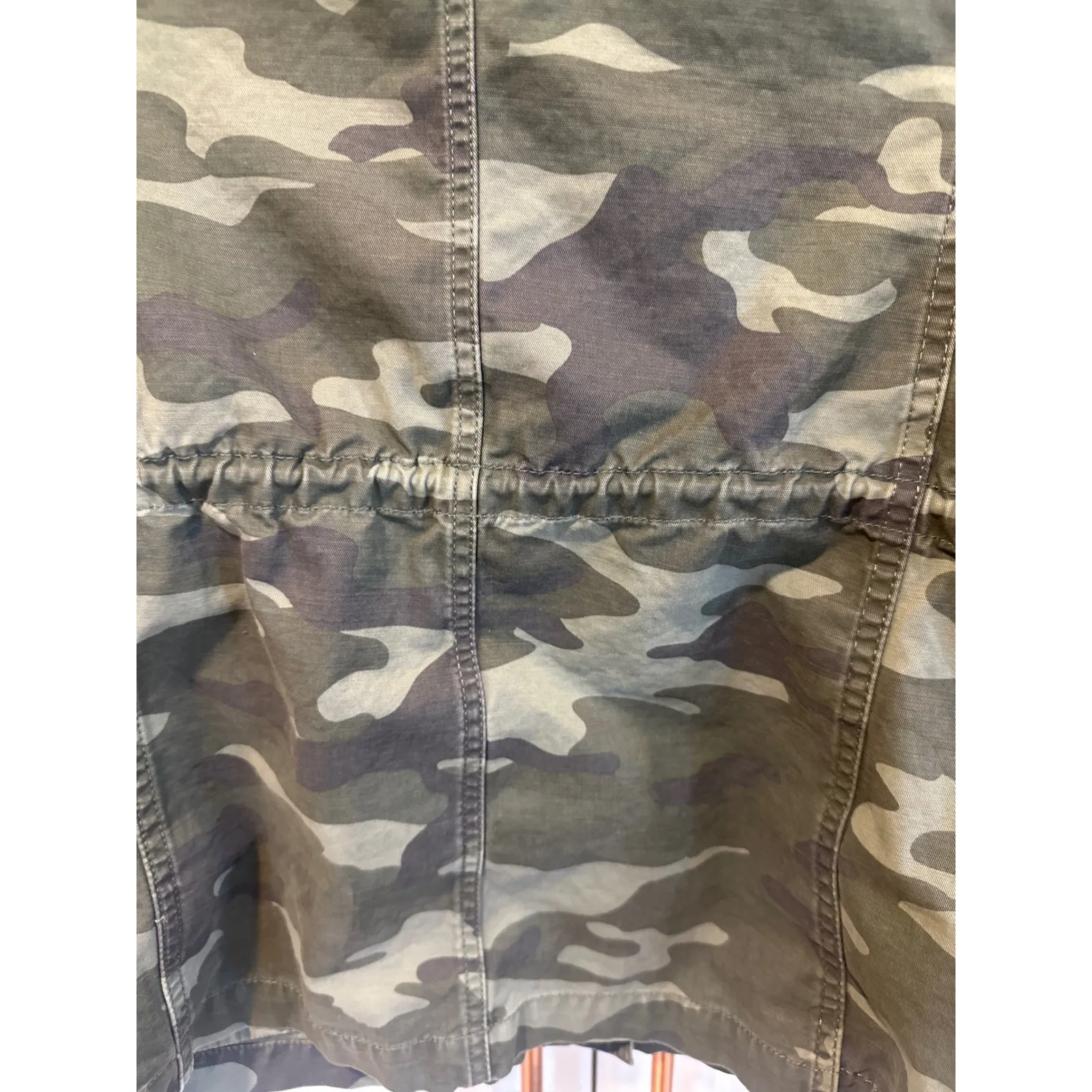 Gap Camo Utility Jacket Women Size Small Military cotton Field Zip Front Casual - Image 7