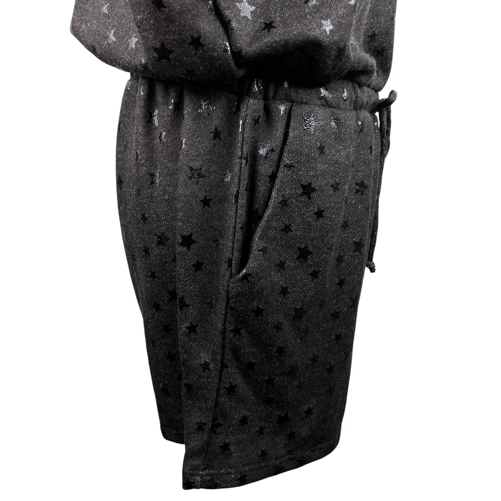 Le Lis Collection Romper Black Stars Large Pockets Off Shoulder New - Image 6