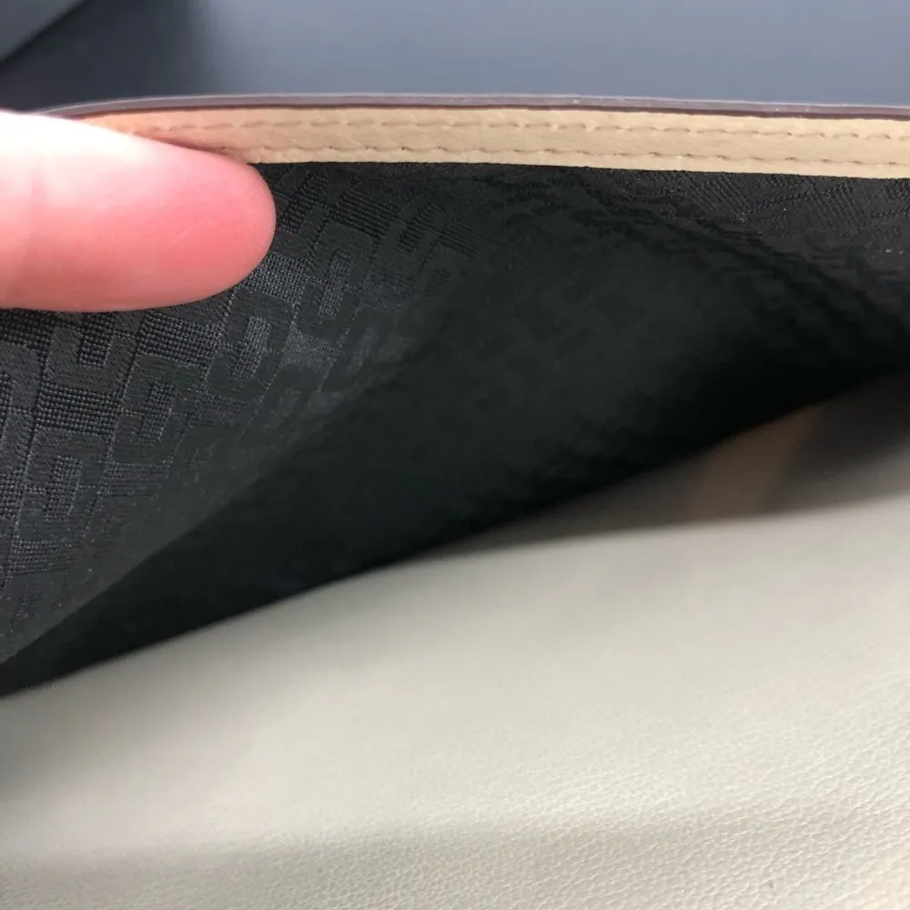 DVF On the Go Studded Zip Pouch in Parchment Cream Gold Studs - Image 7