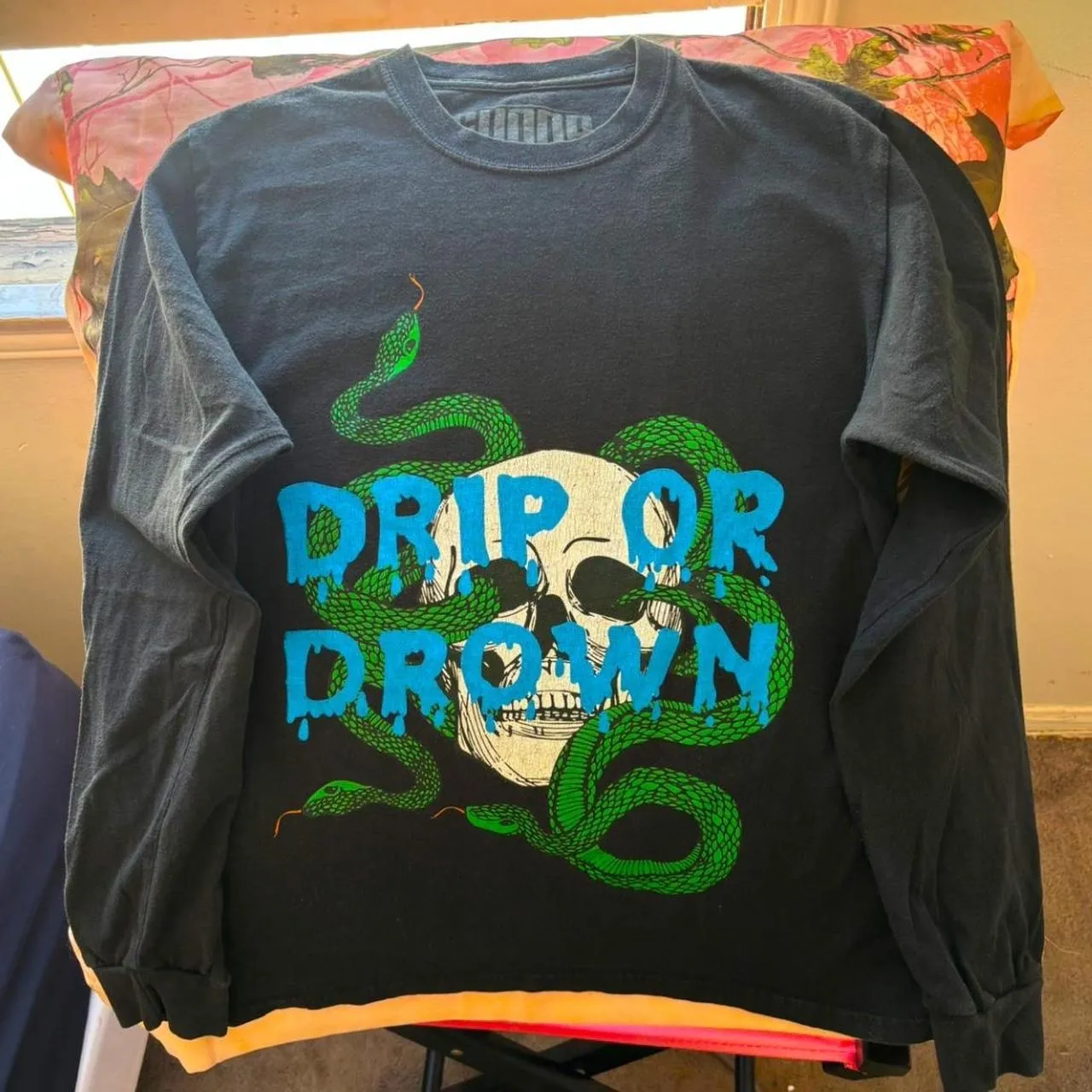 young thug gunna lil wayne drip or drown black snake long sleeve rap tee Size M - Image 7