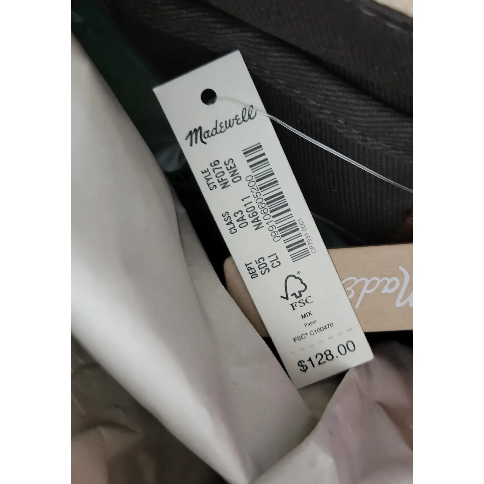 Madewell Sydney Womens Crossbody Cream Cotton Linen Edition‎ Leather Strap NEW - Image 7