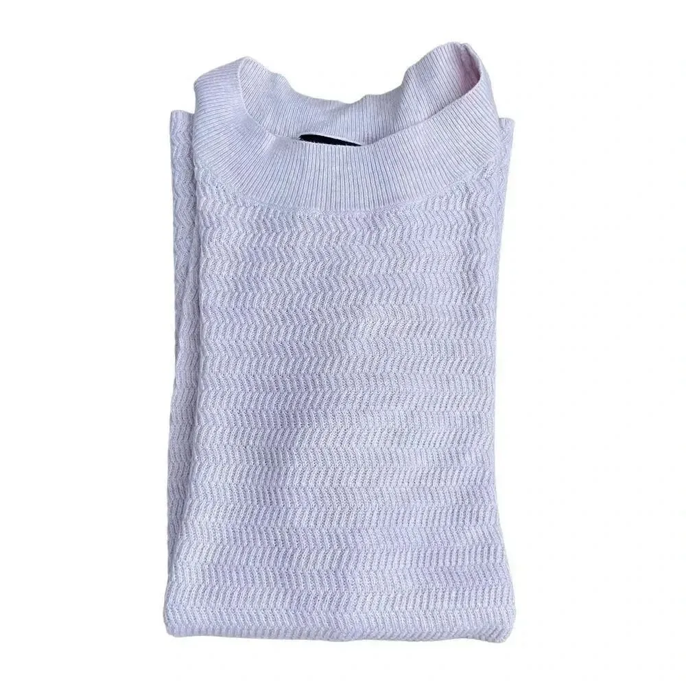 Ann Taylor Factory Pink Brushed Lightweight Crewneck Knit Cozy Soft Sweater SZ S - Image 4