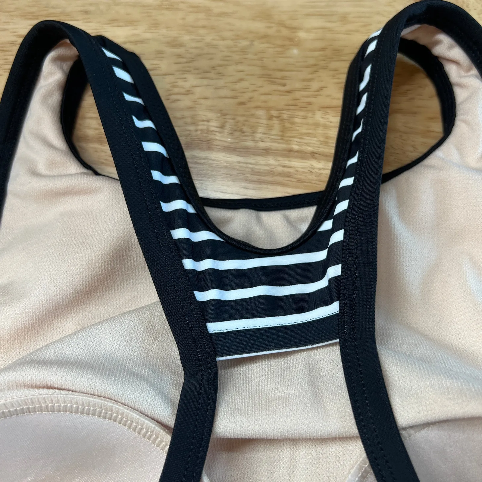 Kona Sol Women's Black Striped Longline Twist Bikini Top - Size XS - NWT - Image 9