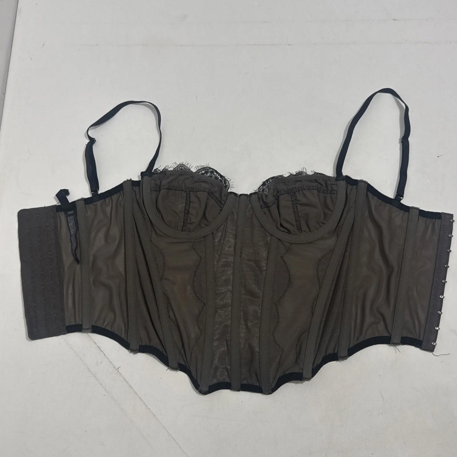 Out From Under Women Fairy Grunge Whimsigoth Festival Babydoll Corset Top Size S Black - Image 4