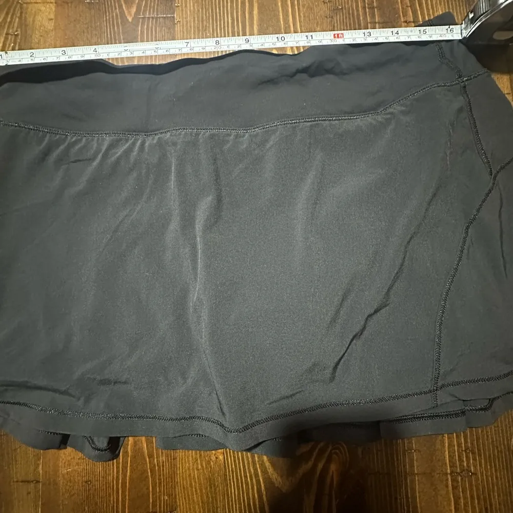 Lululemon Circuit Breaker Skirt Size 10 Black Lined Run Tennis - Image 8