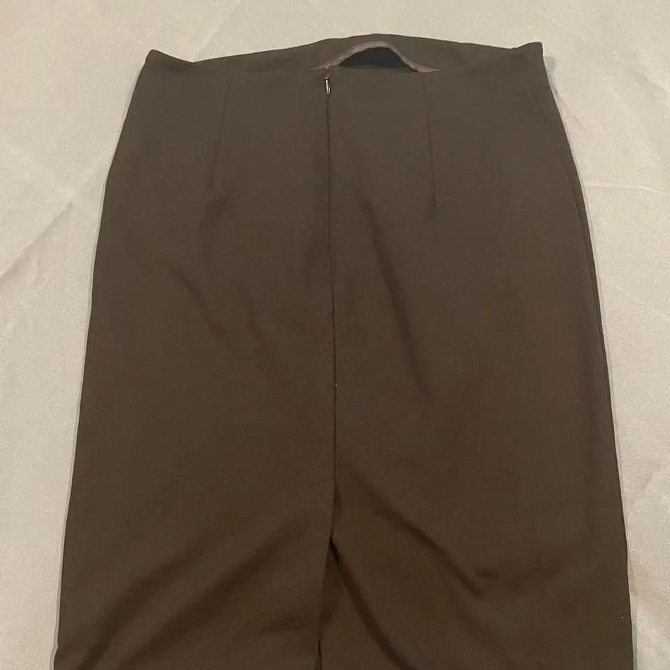 New York & Company Pencil‎ Skirt Stretch Career Office Brown Size 10 Black - Image 4