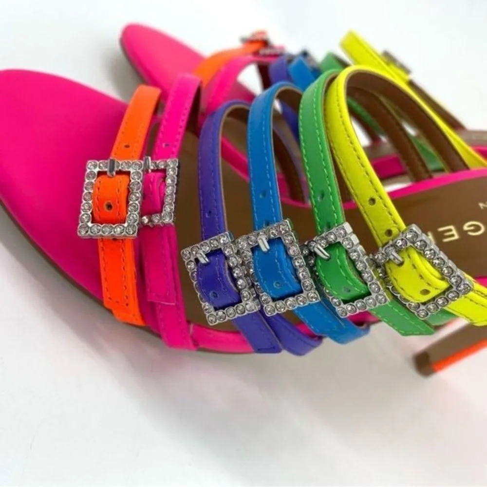 Kurt Geiger Pierra Mule Rainbow Heel Sandals Size 5.5 - Image 10