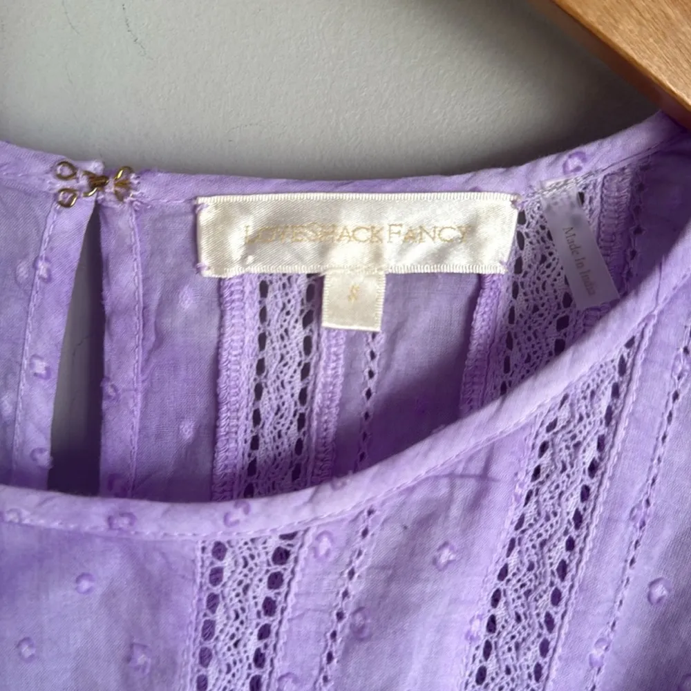 LoveShackFancy Natasha Ruffled Sleeve Tie Dye Mini Dress Small - Image 6