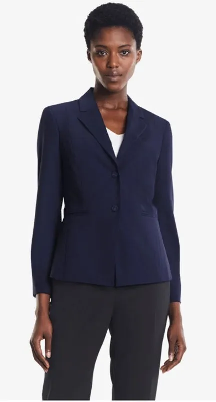 M.M. LaFleur The Ross Deep Indigo Tropical Wool 2 Button Lined Blazer Size 12 - Image 1