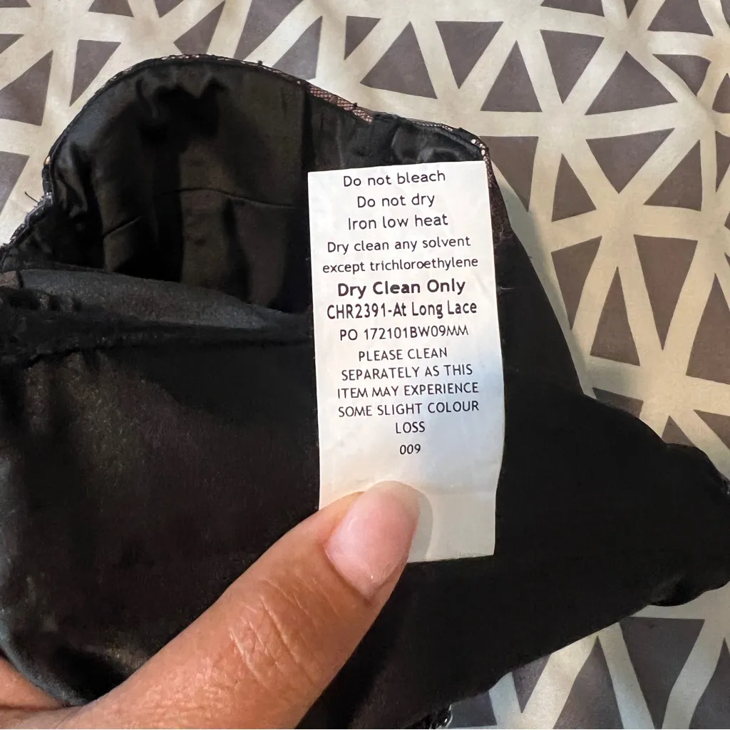 Mistress Rocks LA Black Tan‎ Lace Satin Sleeveless Cropped Bustier Top Size M - Image 11