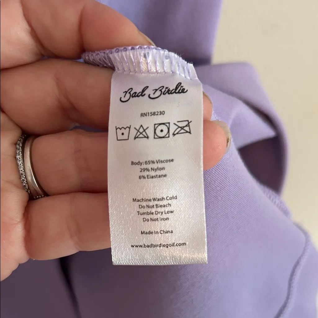 Bad Birdie Lavender Tank Top Purple Size M - Image 3