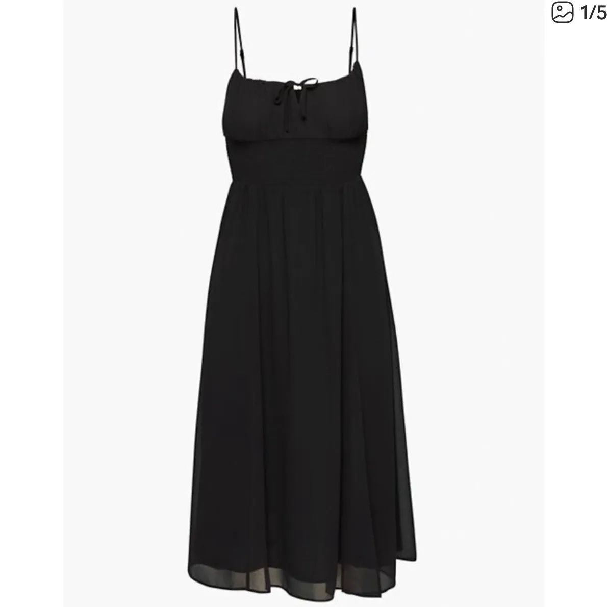 Aritzia Wilfred Genoa Midi Dress Size Small Black Classy Feminine - Image 3