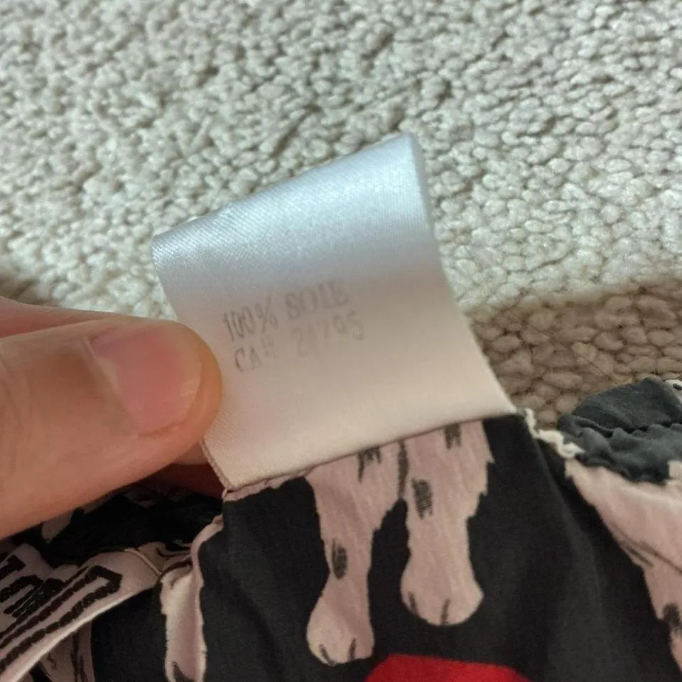 ADDICTION Mens Black Dalmatian Santa Hat Pajama Lounge Shorts 100% Silk - Image 4