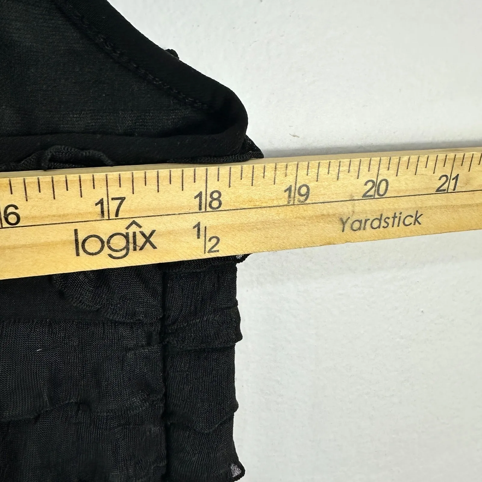 Jordan Taylor Dress XL Black Tiered Mesh Slip Y2K Goth Glam Party Cocktail - Image 5