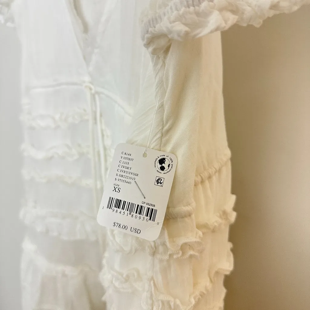 FREE PEOPLE Darcy Mini in Ivory Size X-Small NWT - Image 8