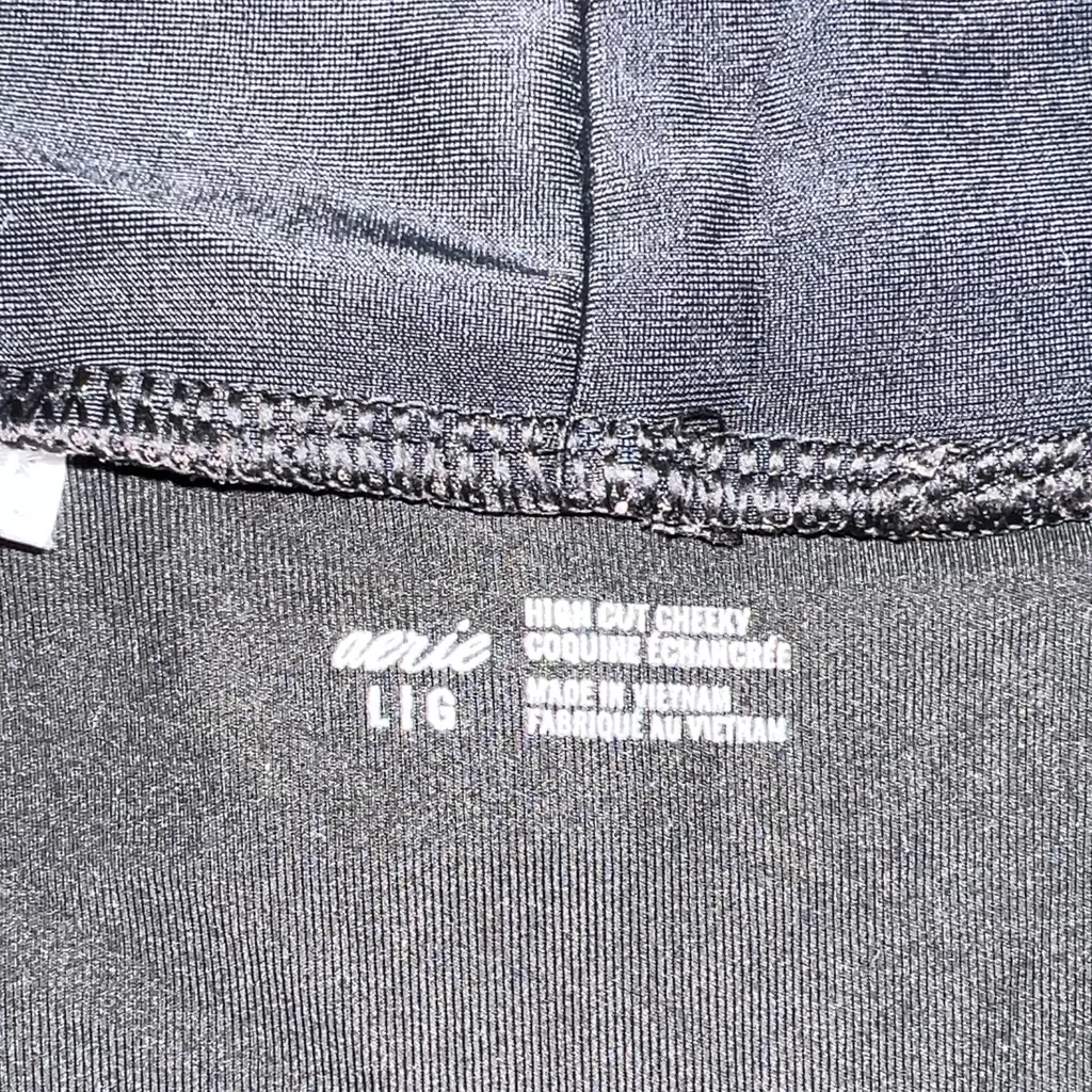 Aerie Black High-Cut Cheeky Bottom - Image 2