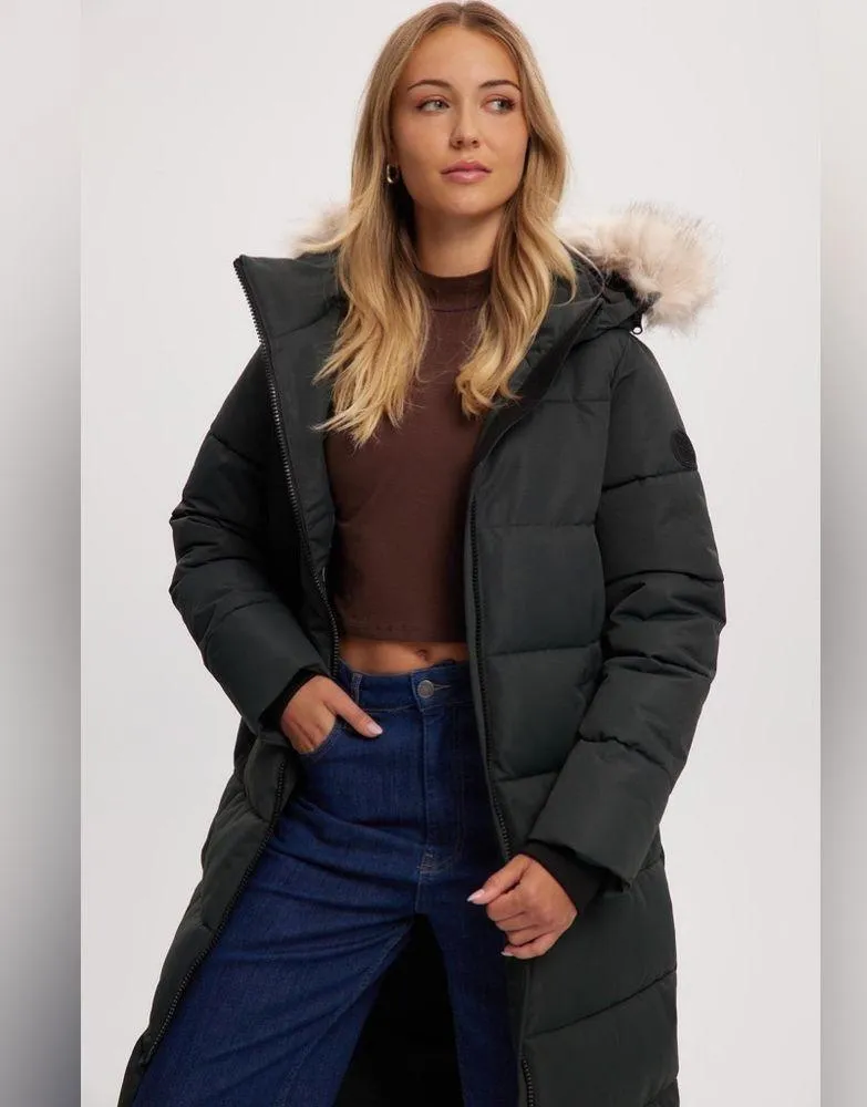 NOIZE Capri Long Length Parka Forest, Size X - Image 3