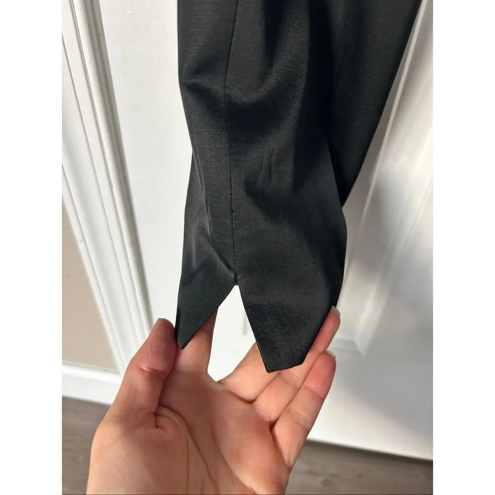 Tahari slik like dress pants with a cut in the back insulated size 0-2 see measu - Image 6