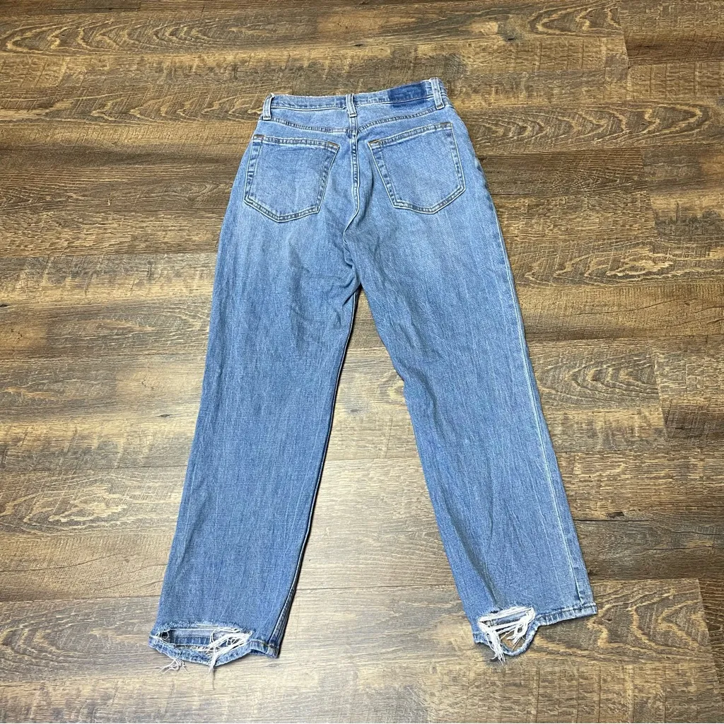 Abercrombie & Fitch Ultra High Rise Ankle Straight Distressed Curve Love 26/2s - Image 6