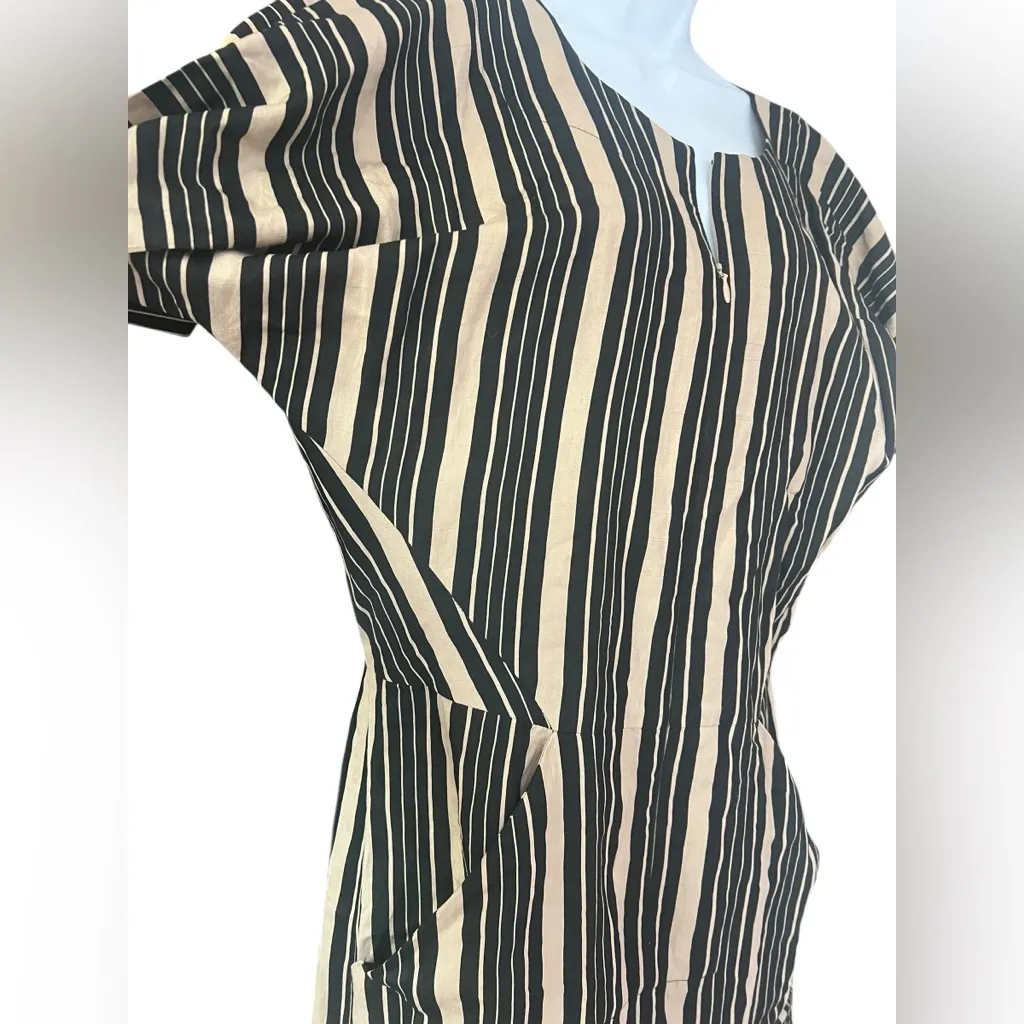Zero‎ by Maria Cornejo Stripe jumpsuit size 6 Black - Image 4