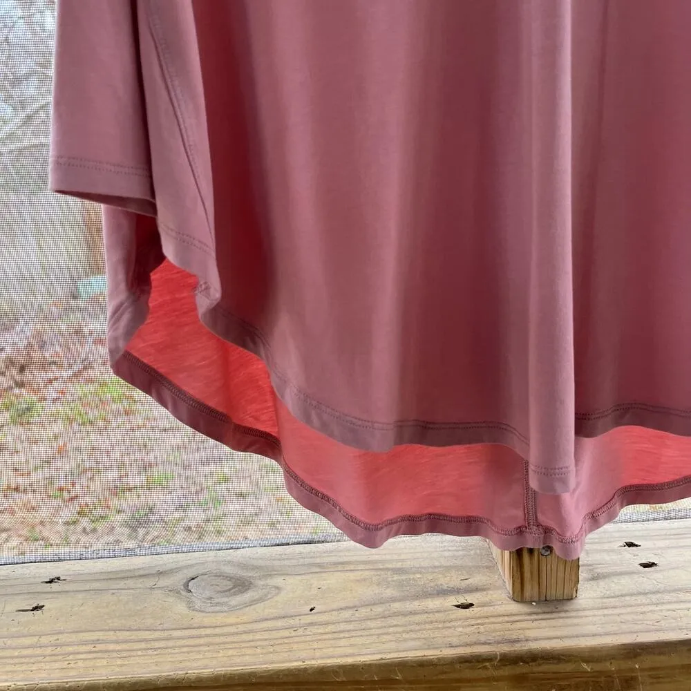 Lululemon Women's Up For Down Time Short Sleeve Top Pink Size M - Image 4