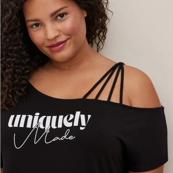 Torrid Black Camisole with Asymmetrical Straps - Image 2