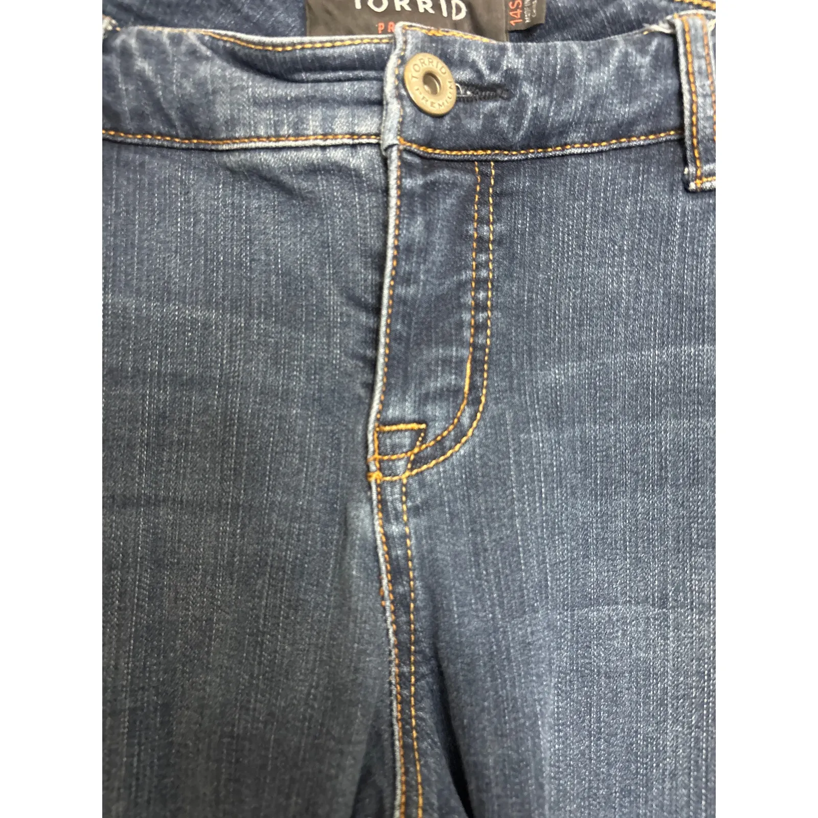 Torrid Boot Cut Jeans Womens 14S 14 Short Blue Premium Relaxed Stretch Mid-Rise - Image 3