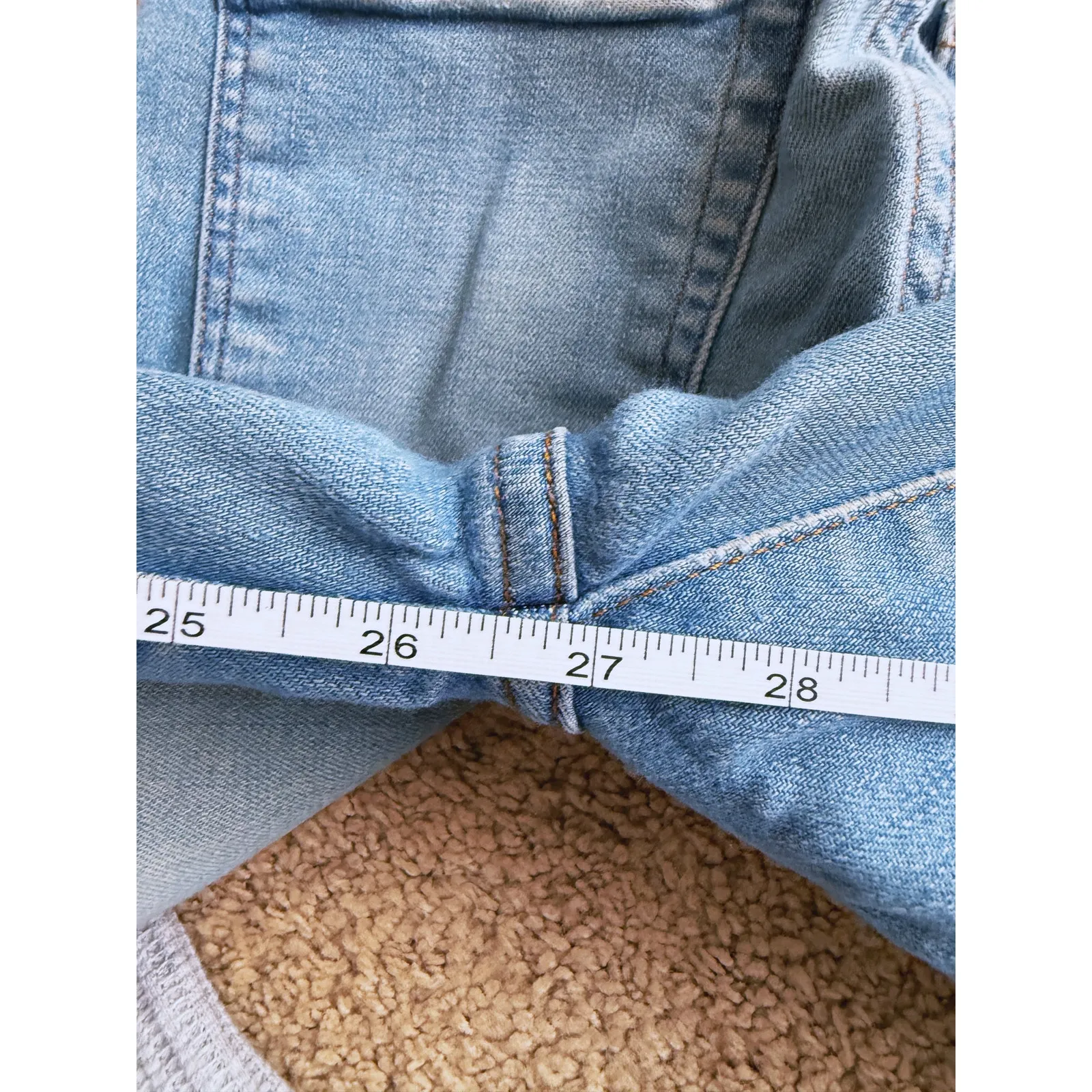 7 For All Mankind Y2K High Waist Kick Flare Jeans Size 26 Light Wash Blue Retro - Image 7