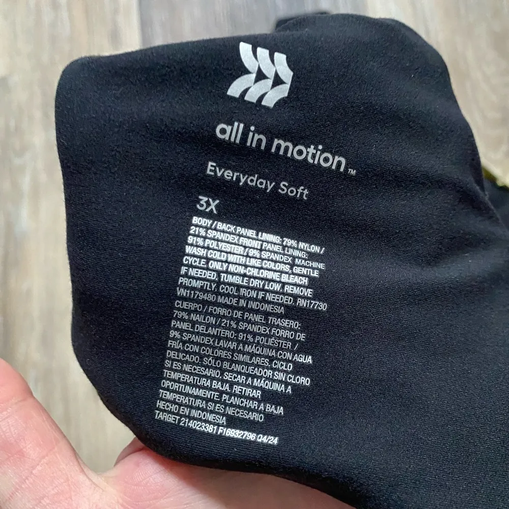 All‎ in Motion Everyday Soft Black Scoop Neck Sports Bra Plus Size 3X NWT - Image 5