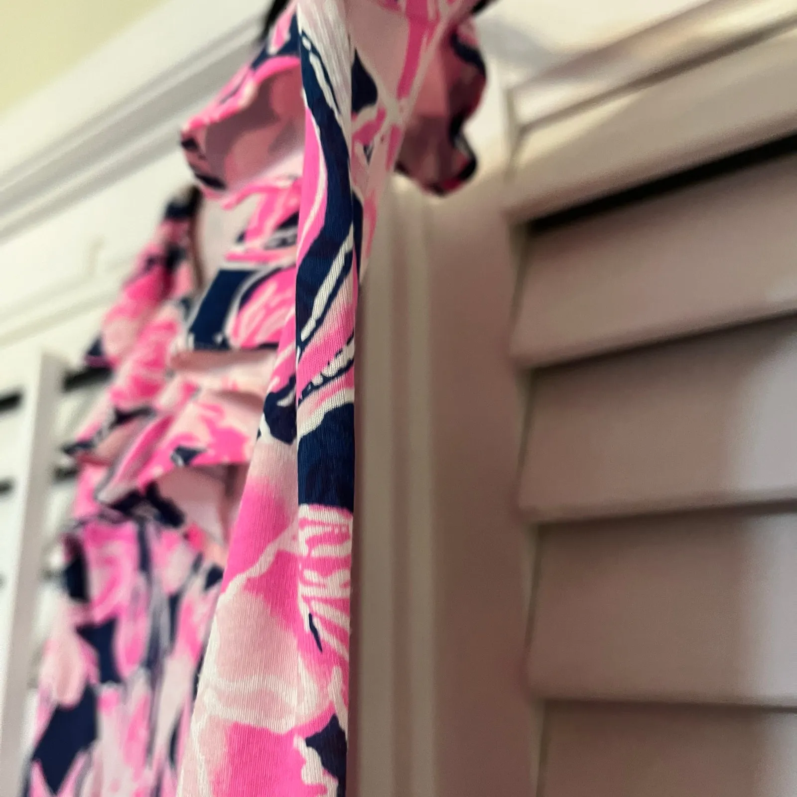 Lilly Pulitzer Stirling‎ Pink And Blue Flamingo Print Dress Size XXS - Image 8