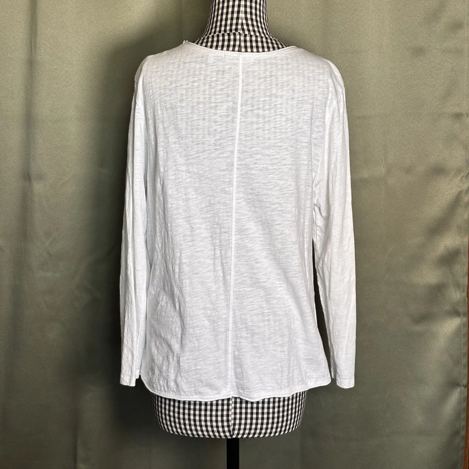 Habitat Clothes to Live In Artsy Lagenlook Top 100% Cotton Knit White Size Small - Image 2