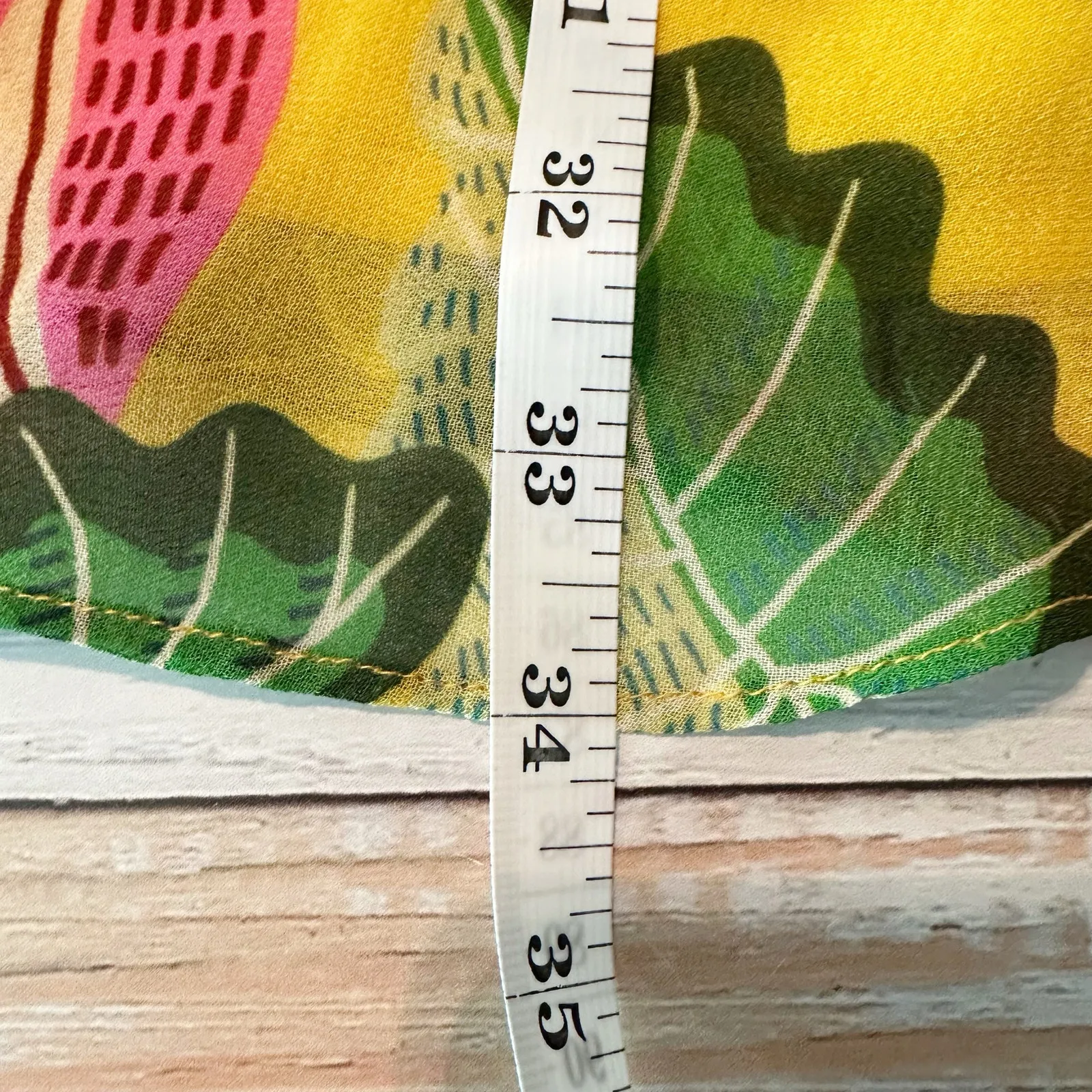 FARM RIO Beaks & Bananas Ruffle Flowy Casual Summer Mini Dress Small - Image 13