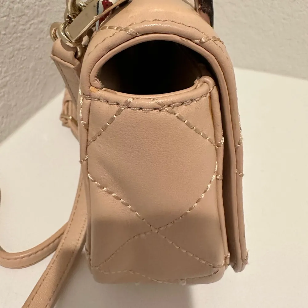 Kate Spade Emerson Place Rita Crossbody Saddle Convertible Handbag Cashew Beige - Image 9