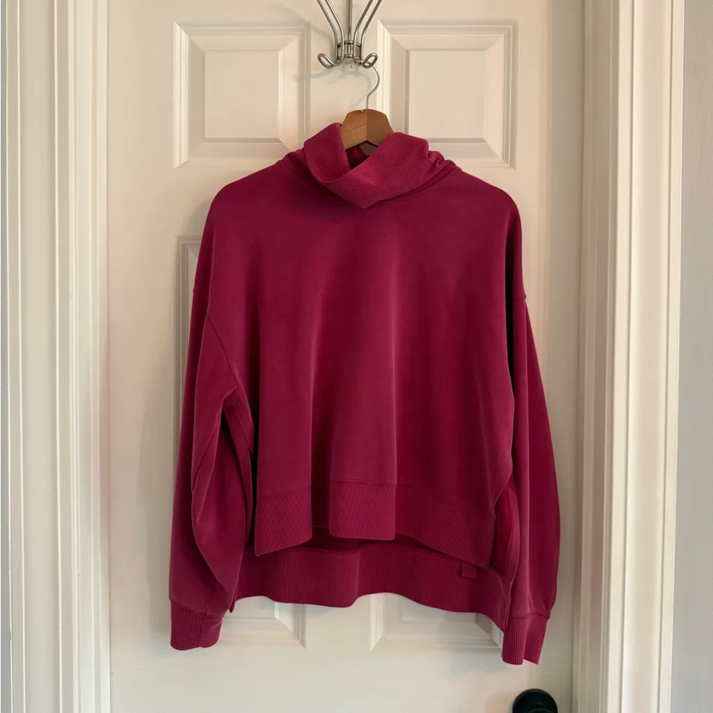 Lululemon Softstreme Turtleneck Pullover in Pomegranate | Size 8 - Image 3