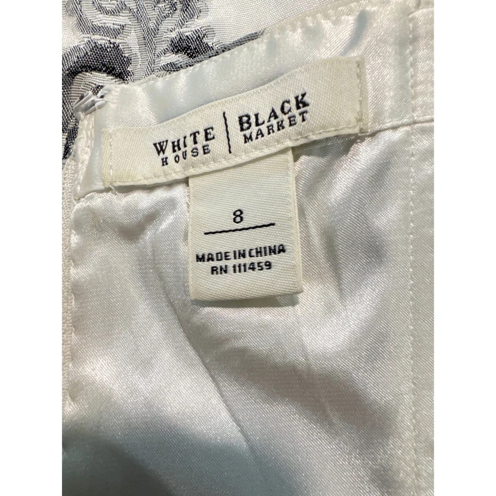 White House Black Market Floral Brocade Corset Bustier Top Size 8 Strapless - Image 3