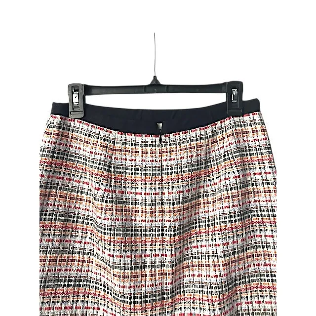 TALBOTS‎ Tweed Plaid Pencil Skirt 4 Multi Color Cotton Blend Work Preppy Classic - Image 13