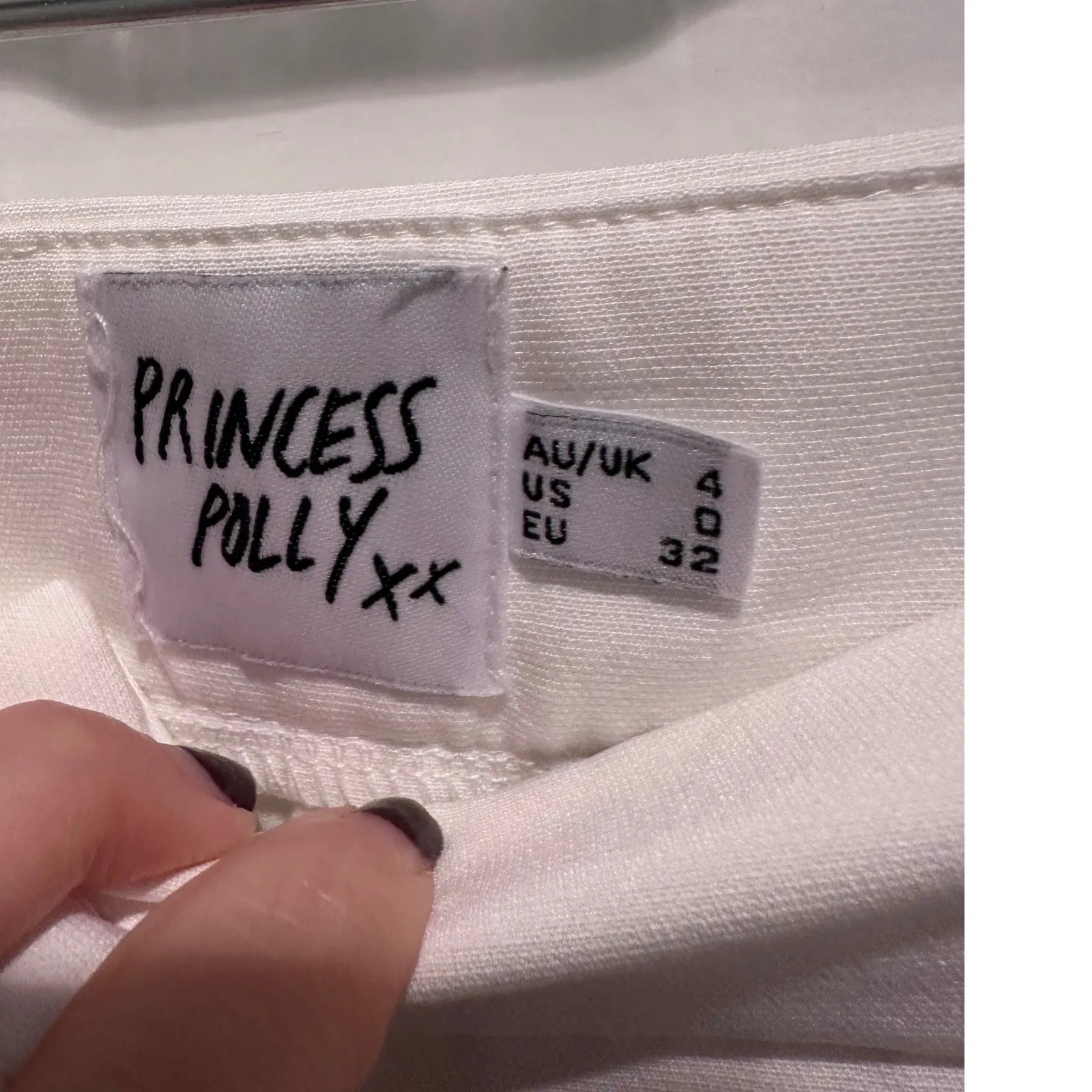 Princess Polly High Waisted Archer Pants Trousers White Size 0 - Image 4