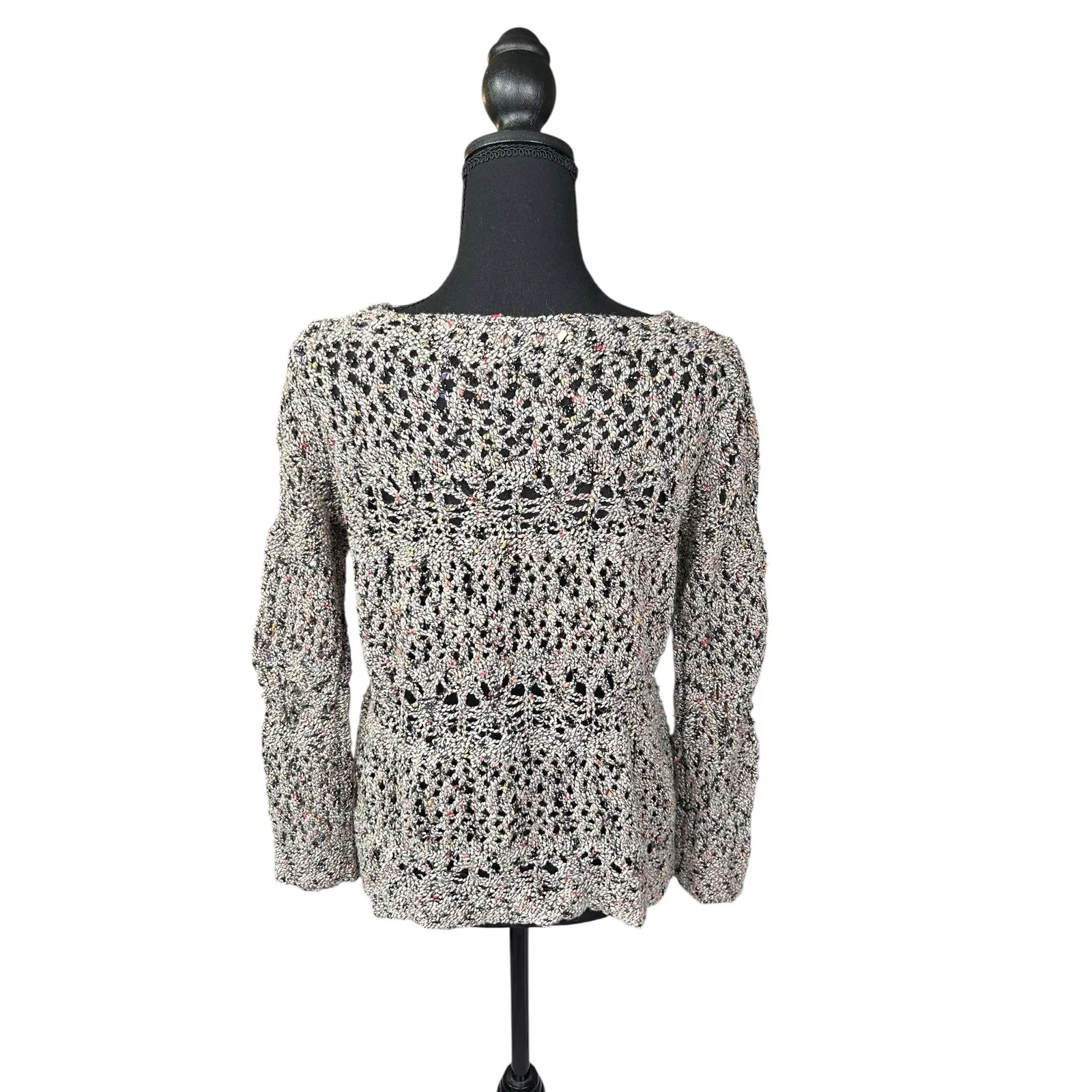 Soft Surroundings Pointella Open‎ Knit Sweater Women's Size PS wool/silk blend - Image 6