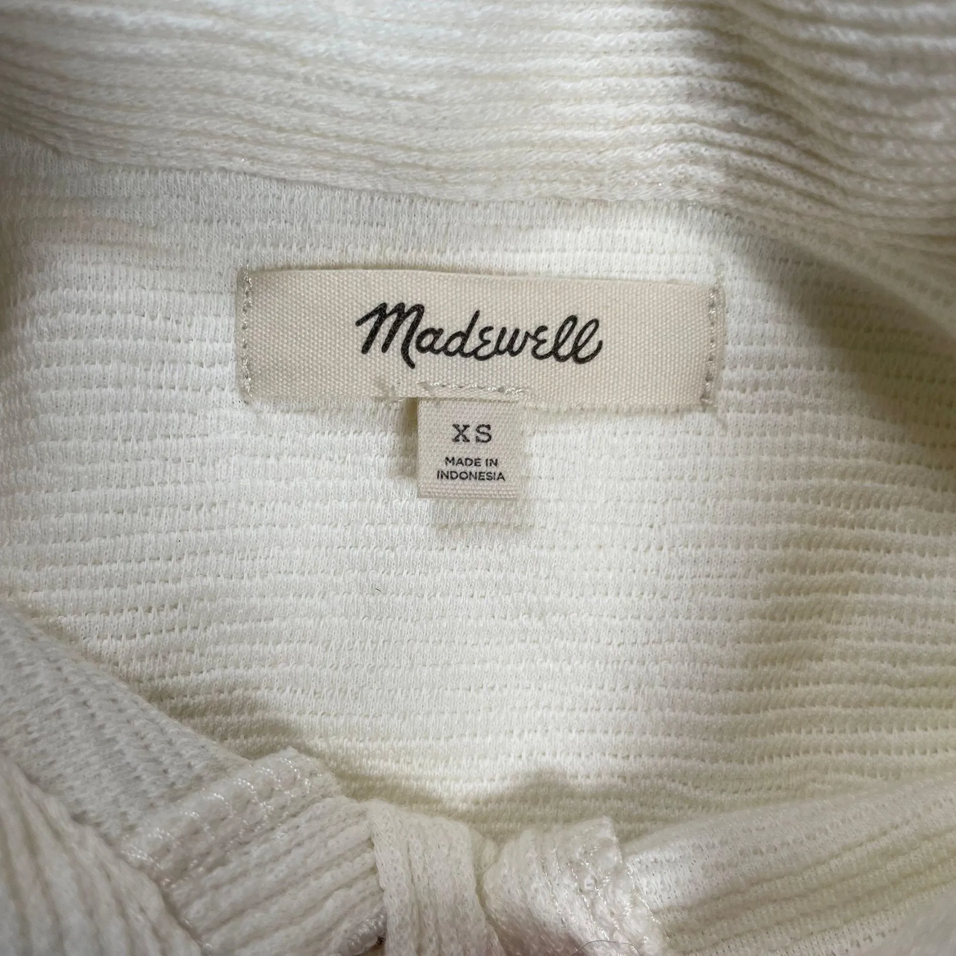 Ottoman Jacquard Polo Top Cream XS - Image 3